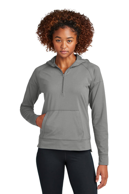 Sport-Tek® Women's Sport-Wick® Stretch 1/2-Zip Hoodie LST856