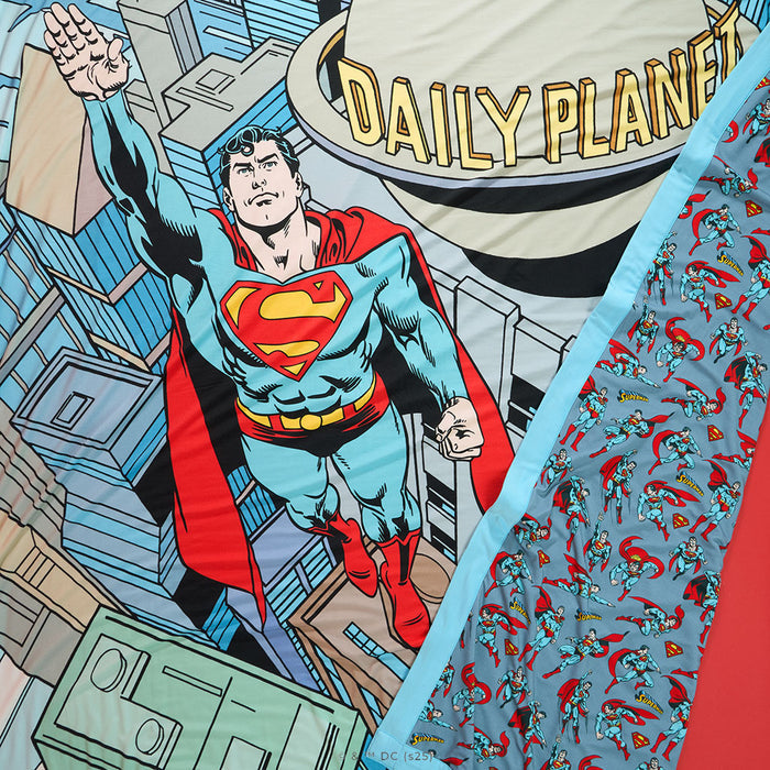 Superman & Soaring Superman Luxe Patoo® Blanket