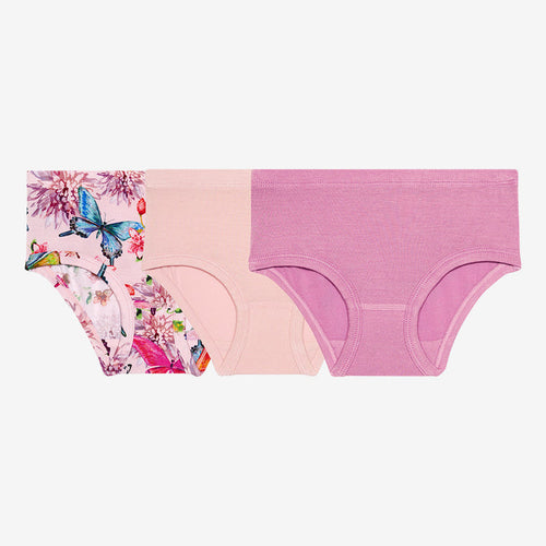 Watercolor Butterfly Girls' Brief Set