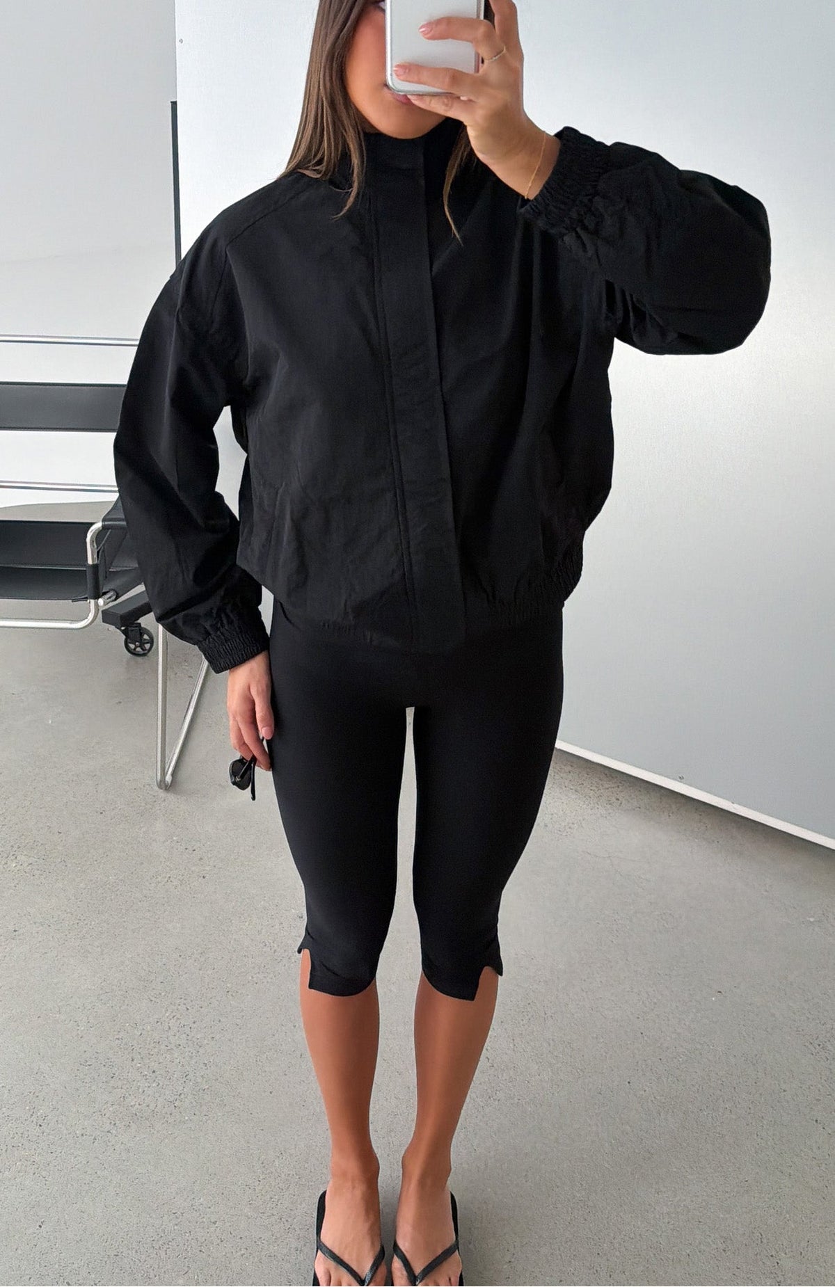Cool Vibe Funnel Neck Jacket Black